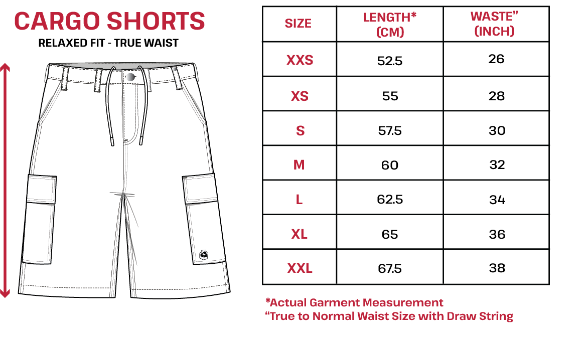 Beach Camo Cargo Shorts Black
