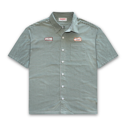 Checkered Button-Up Bowling Shirt