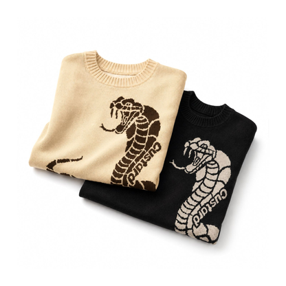 Cobra Knit Sweater BLK