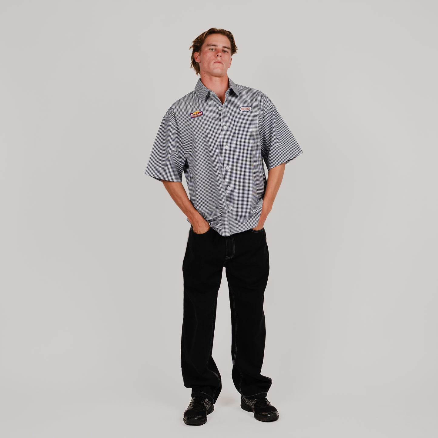 Checkered Button-Up Retro Shirt