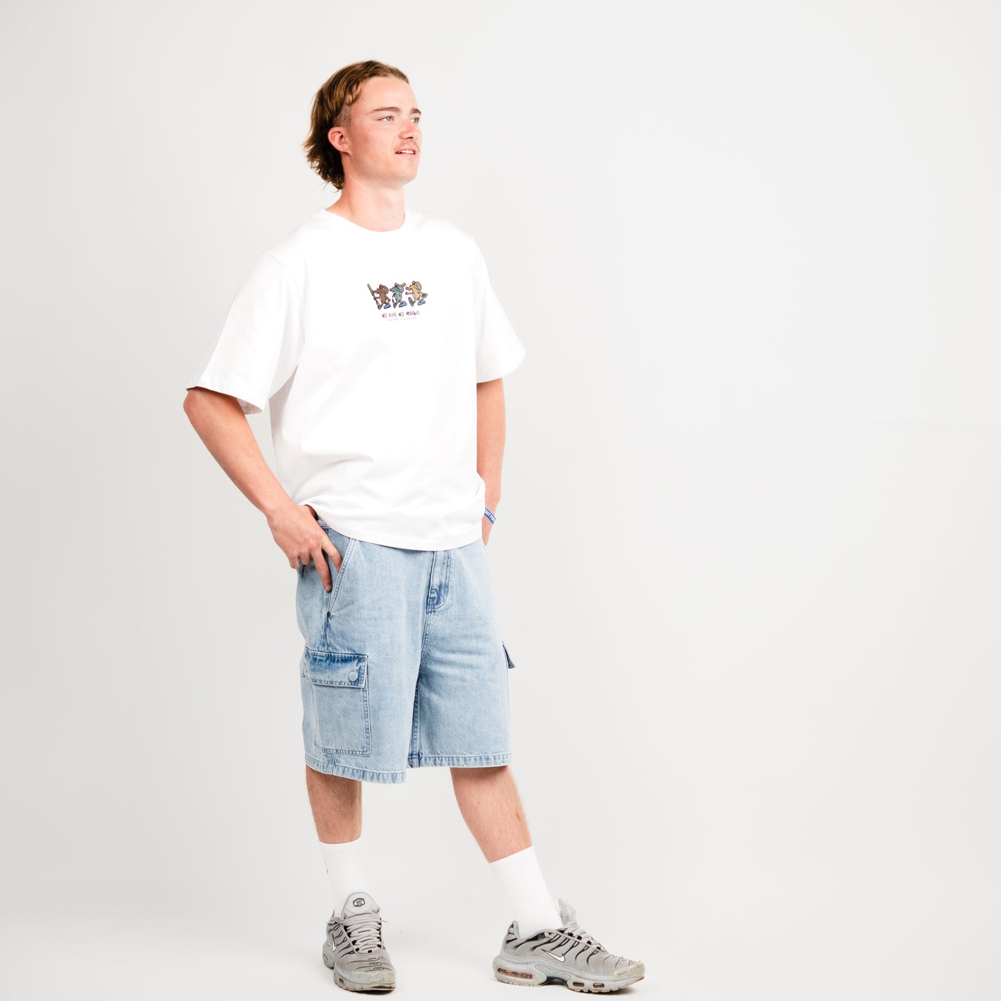 White 3 Mice Tee Heavy