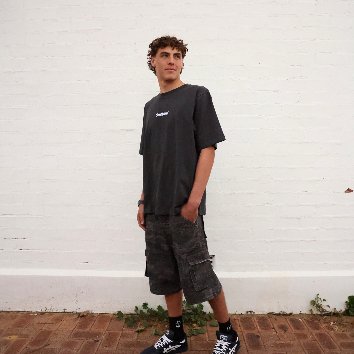 Beach Camo Cargo Shorts Black