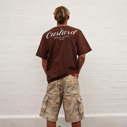 Beach Camo Cargo Shorts Cream