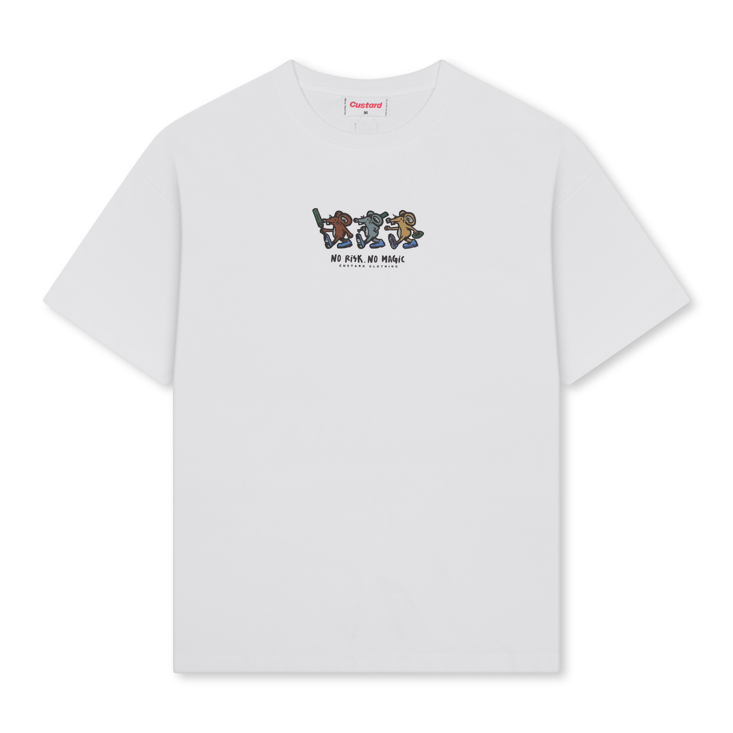 White 3 Mice Tee Heavy