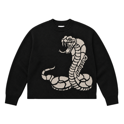 Cobra Knit Sweater BLK