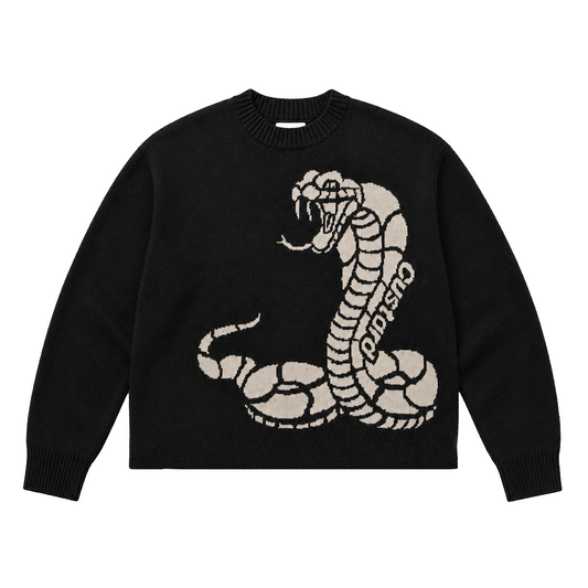 Cobra Knit Sweater BLK